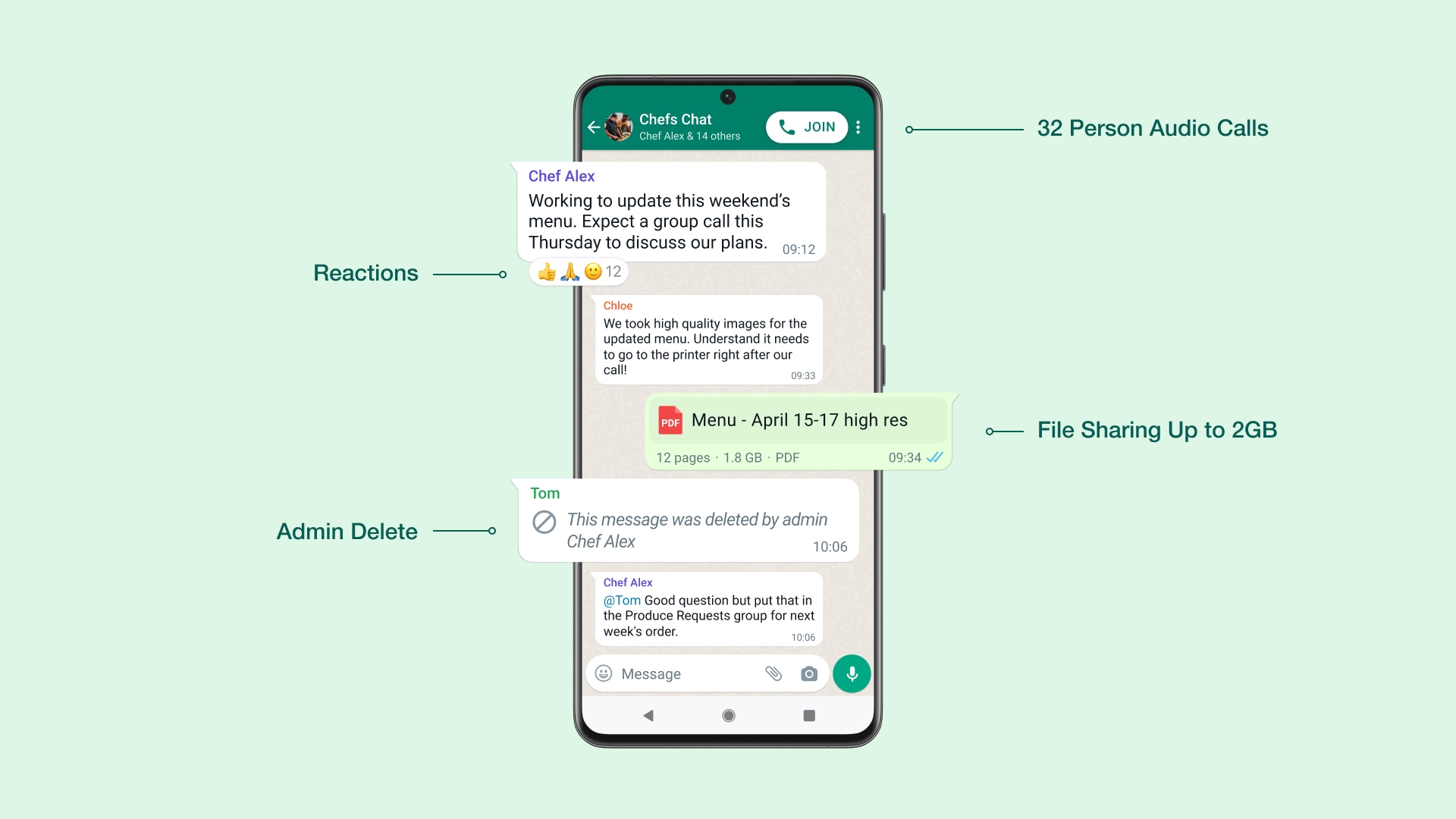 Nuevo WhatsApp cuenta con archivo de reacciones emoji de 2GB y más