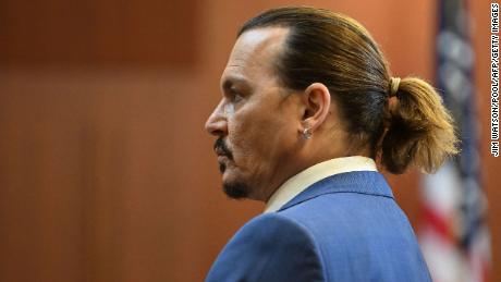 Johnny Depp en la corte el martes.