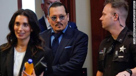 Johnny Depp en la corte el viernes.