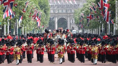 Trooping The Color, el desfile anual del cumpleaños de la reina, el 8 de junio de 2019 en Londres, Inglaterra.