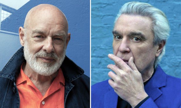 Brian Eno y David Byrne en 2022